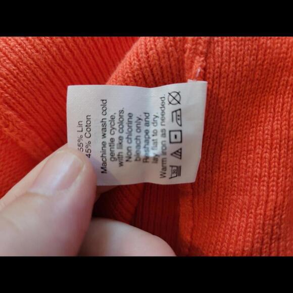 J Crew XXS orange lightweight crewneck sweater. OSU! - Picture 5 of 5